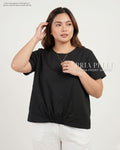 Pria Pelle Gianna Front Garter Top - Cotton Blend Black | Non Stretch