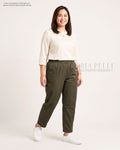 Pria Pelle Ankle Pants Version 1 | Fully Gartered - Cotton Twill Sage Moss | Non Stretch