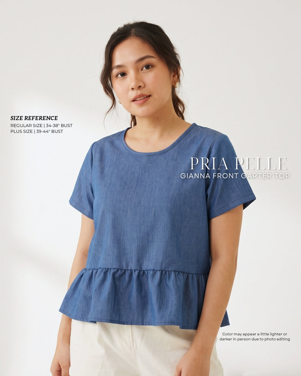 Pria Pelle Aiko Top - CHAMBRAY DENIM | Non Stretch