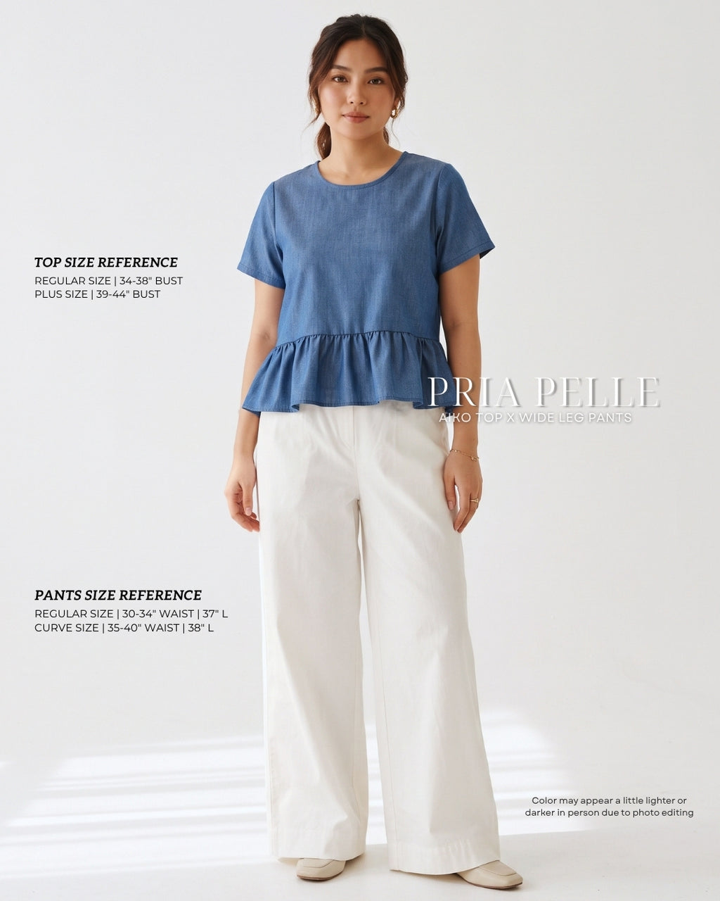 Pria Pelle Aiko Top - CHAMBRAY DENIM | Non Stretch