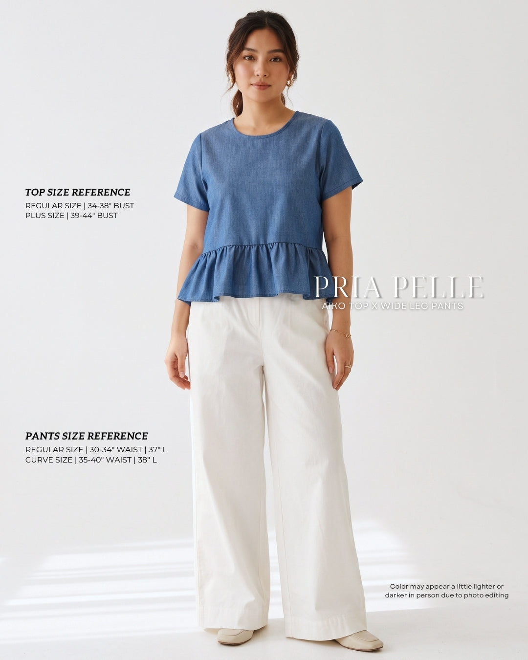 Pria Pelle Aiko Top - CHAMBRAY DENIM | Non Stretch