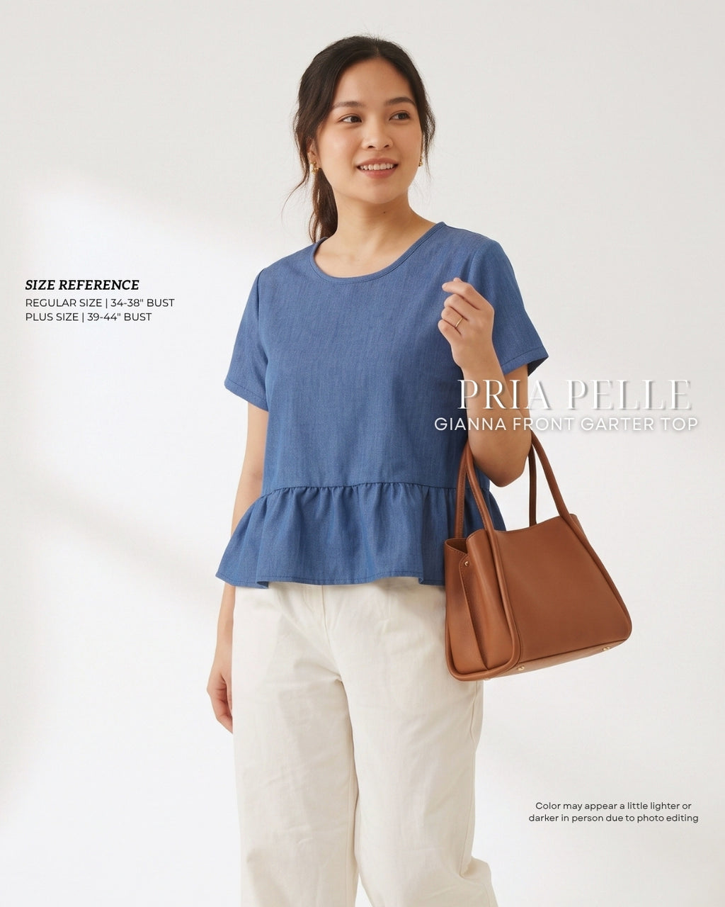Pria Pelle Aiko Top - CHAMBRAY DENIM | Non Stretch