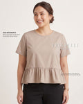 Pria Pelle Aiko Top - Cotton Blend Soft Brown | Non Stretch