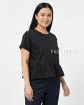 Pria Pelle Aiko Top - Cotton Blend Black | Non Stretch