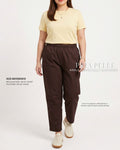 Pria Pelle Ankle Pants Version 1 | Fully Gartered - Cotton Twill Chocolate Brown with Slight Stretch