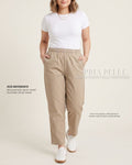 Pria Pelle Ankle Pants Version 1 | Fully Gartered - Cotton Blend Tan with Stretch