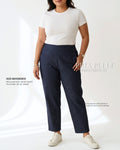 Pria Pelle Ankle Pants Version 2 | Back Garter - Dark Denim with Stretch Allowance