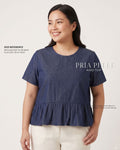 Pria Pelle Aiko Top - Denim Dark Blue |  Non Stretch