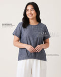 Pria Pelle Gianna Front Garter Top - Soft Denim Washed Gray | Non Stretch