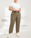 Pria Pelle Ankle Pants Version 2 | Back Garter - Denim Blend Olive Grove - Non stretch