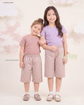 Lilay Kids Bermuda Shorts - Cotton Blend Pale Mauve | Non Stretch