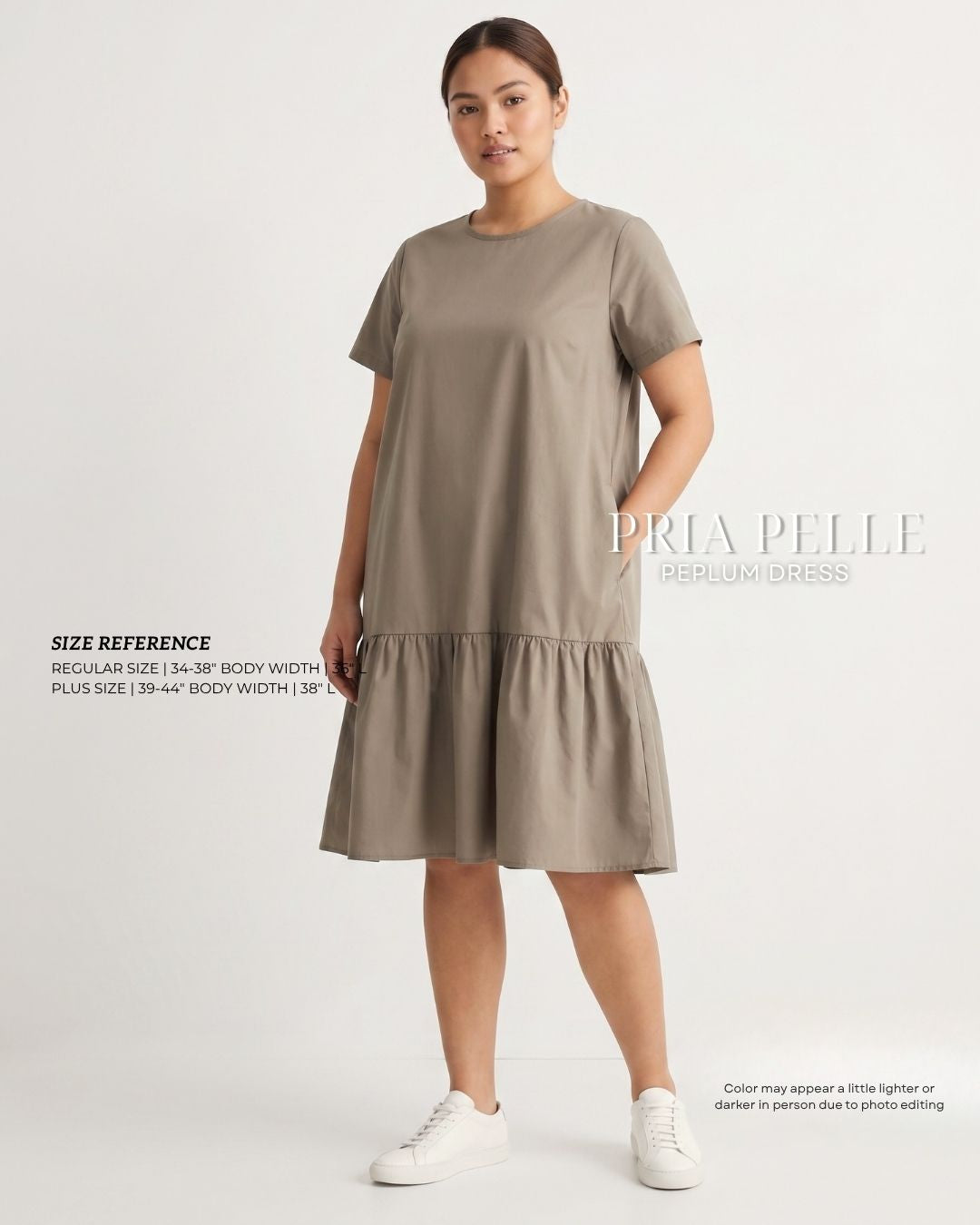 Pria Pelle Peplum Dress Version 1 | Cotton Blend Cashmere - Non Stretch