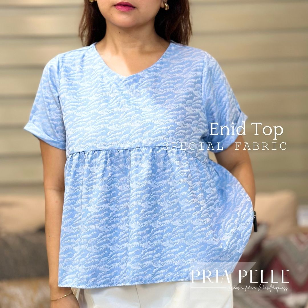 Pria Pelle Enid Elegant Top - Premium Soft Special Fabric (Non Stretch)