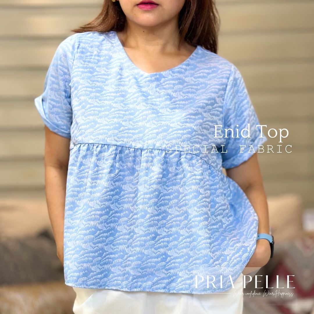 Pria Pelle Enid Elegant Top - Premium Soft Special Fabric (Non Stretch)
