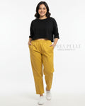 Pria Pelle Ankle Pants Version 1 | Fully Gartered - Cotton Blend Mustard with Stretch
