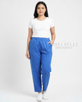 Pria Pelle Ankle Pants Version 1 | Fully Gartered - Cotton Blend Dodger Blue with Stretch
