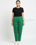 Pria Pelle Ankle Pants Version 1 | Fully Gartered - Cotton Twill Shamrock Green | Non Stretch