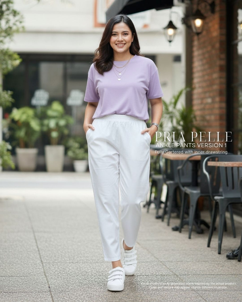 Pria Pelle Ankle Pants Version 1 | Fully Gartered - Cotton Twill White