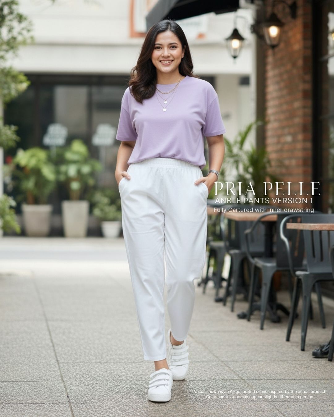Pria Pelle Ankle Pants Version 1 | Fully Gartered - Cotton Twill White