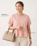 Pria Pelle Aiko Top - Cotton Blend Soft Peach | Non Stretch