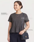 Pria Pelle Aiko Top - Cotton Blend Dark Charcoal | Non Stretch