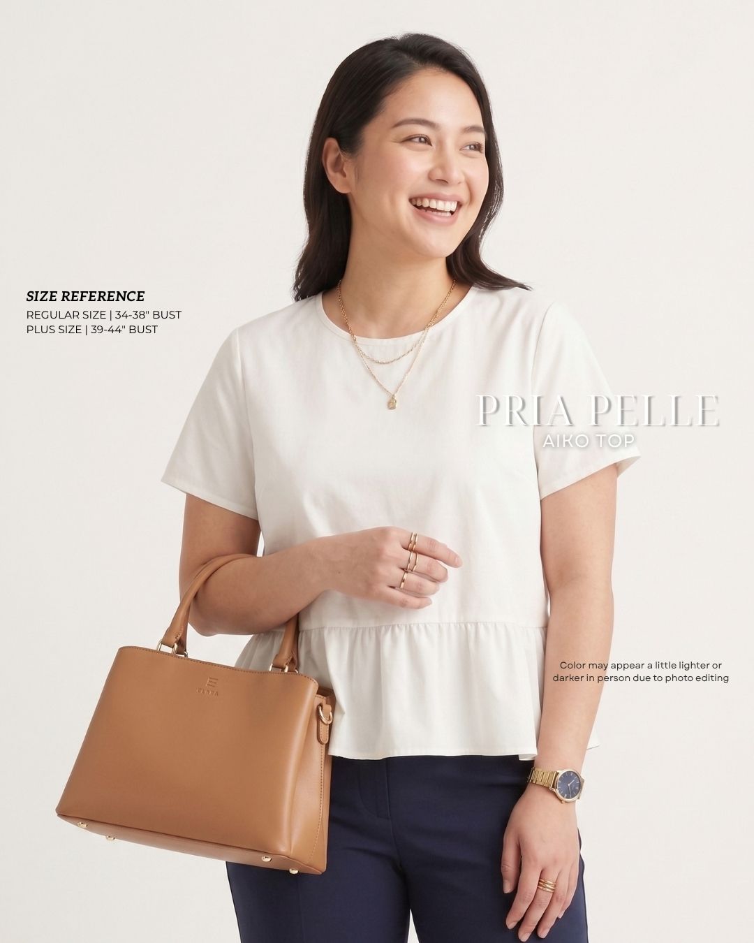 Pria Pelle Aiko Top - Cotton Blend Warm White | Non Stretch