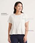 Pria Pelle Aiko Top - Cotton Blend Warm White | Non Stretch