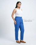 Pria Pelle Ankle Pants Version 2 | Back Garter - Cotton Blend Dodger Blue with Stretch